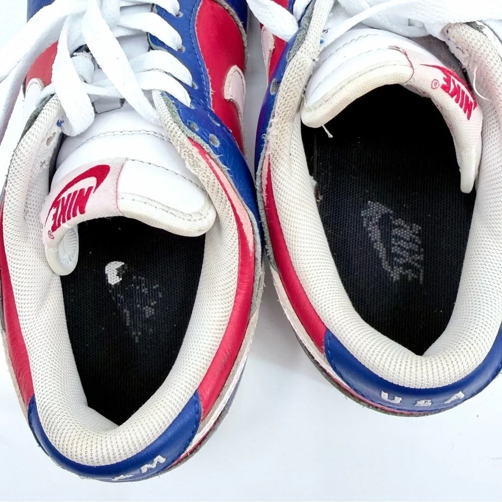 NIKE DUNK LOW BY YOU Team USA Olympic Red White Blue Sneakers